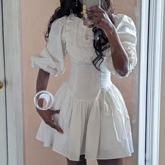 Dear josé blue drop waist mini dress - Picture 3 of 3